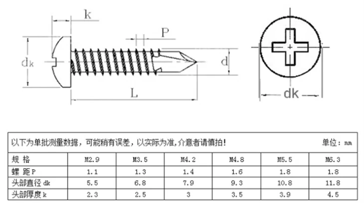 Philips Pan Head Sheet Metal Tek Self Drilling Screw price